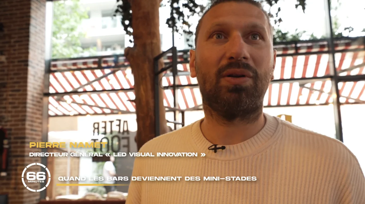 Retransmission sportive sur écran géant : LED Visual Innovation mis en avant dans 66 Minutes sur M6 3 Retransmission sportive sur écran géant : LED Visual Innovation mis en avant dans 66 Minutes sur M6
