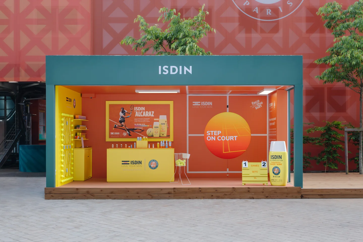Location d’écran LED pour le stand ISDIN à Roland-Garros 2026 1 Location d’écran LED pour le stand ISDIN à Roland-Garros 2026